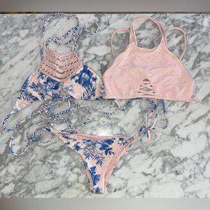 Frankie’s Bikinis Hawaiian Blush & Blush Set